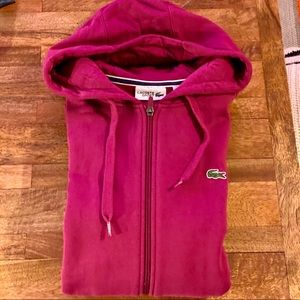 Lacoste Zip Hoodie - Fuchsia